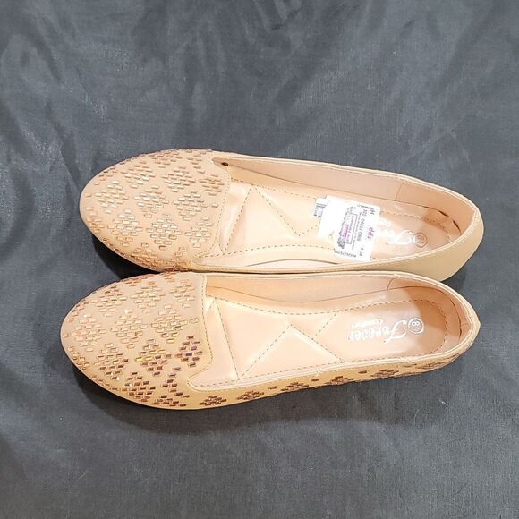 BRAND NEW FOREVER COMFORT RHINESTONE EMBROIDERED SLIP-ON WOMEN"S BALLET FLAT - Picture 9 of 16